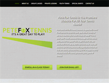 Tablet Screenshot of petefoxtennis.com